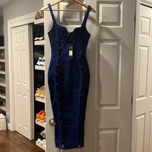 Baby blue fashion nova dress